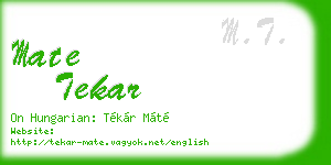 mate tekar business card